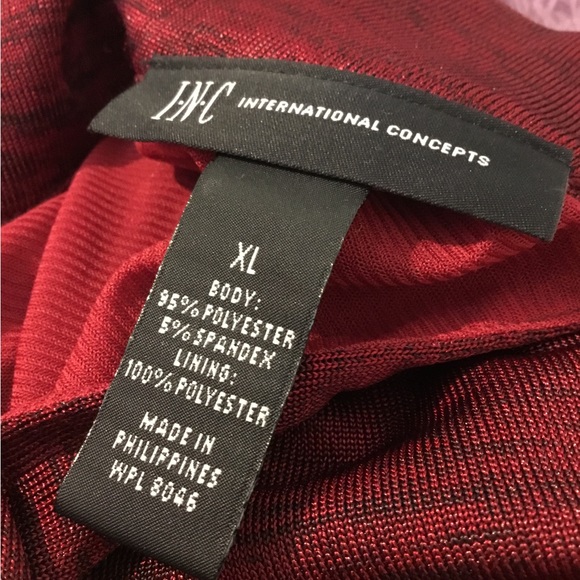 NWT International Concepts Maroon Key Hole Tank Top XL - Picture 7 of 9